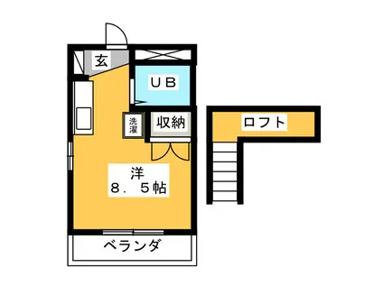 MAPLE・YADA FII(ワンルーム/2階)の間取り写真