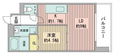 JP NOIE 円山表参道(1LDK/10階)の間取り写真