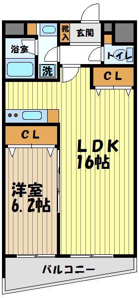 パレスチェリーロード(1LDK/1階)の間取り写真