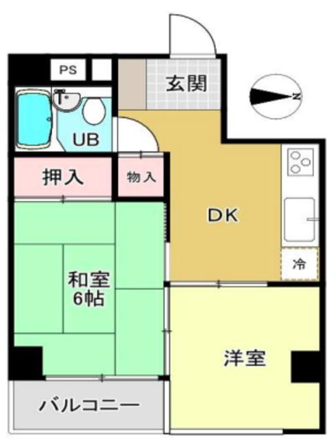 第2伸光マンション(2DK/2階)の間取り写真