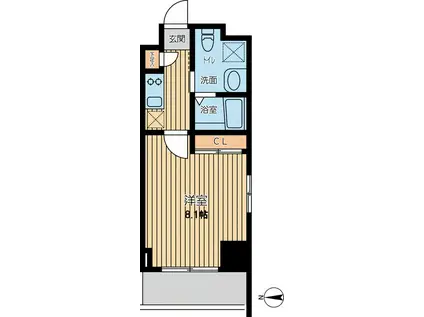 S-FORT小田原栄町(1K/3階)の間取り写真