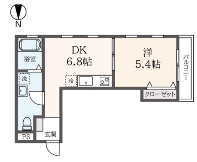 CASA DELLA FELICITA(1DK/3階)の間取り写真
