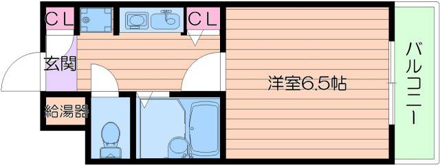 グランヴィ天王寺(1K/3階)の間取り写真