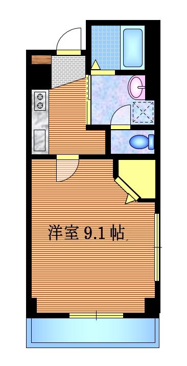 アルカディア・マンション(1K/2階)の間取り写真