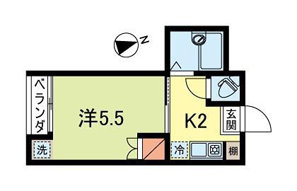 グリーンビューハイツ(1K/1階)の間取り写真