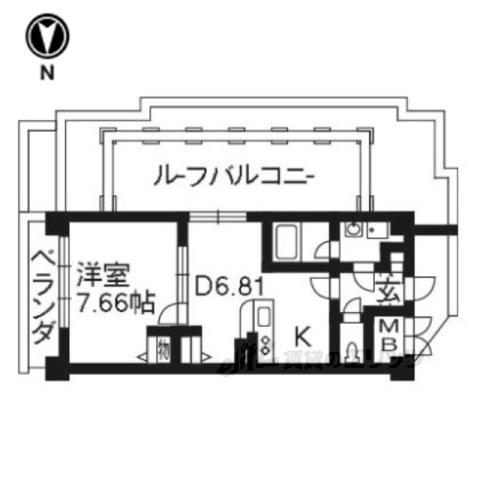 コンフォーレ栗栖野(1LDK/5階)の間取り写真