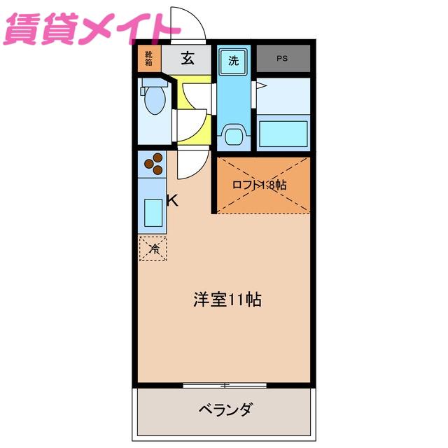 パストラルアベニュー(ワンルーム/3階)の間取り写真