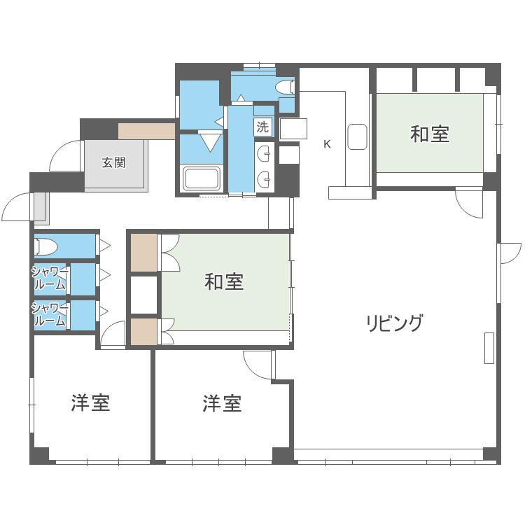 アクアビル(4LDK/3階)の間取り写真
