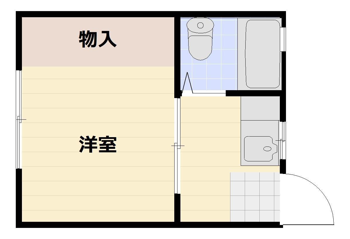 南方ハイツ(1K/2階)の間取り写真