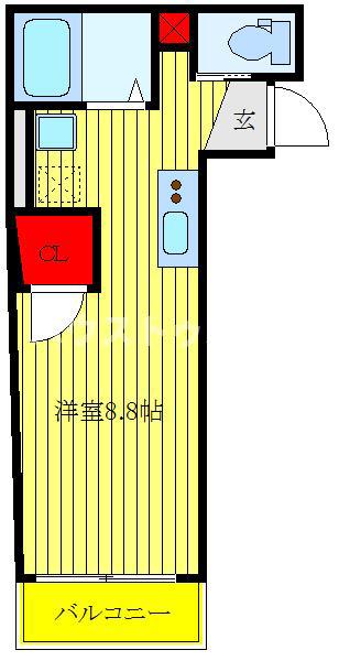 GRANZ町屋II(ワンルーム/1階)の間取り写真