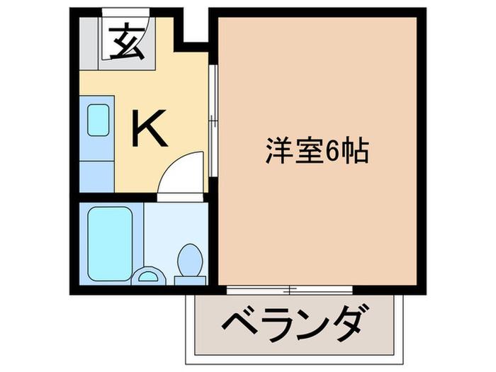 シャルマン南野(1K/3階)の間取り写真