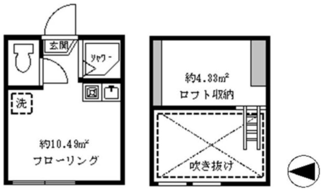フェリスワンダー(ワンルーム/1階)の間取り写真