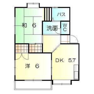 オアシス・中央C棟(2DK/2階)の間取り写真