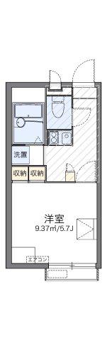 レオパレスシーガル羽田(1K/2階)の間取り写真
