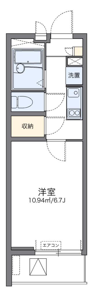 レオネクスト桜坂(1K/4階)の間取り写真