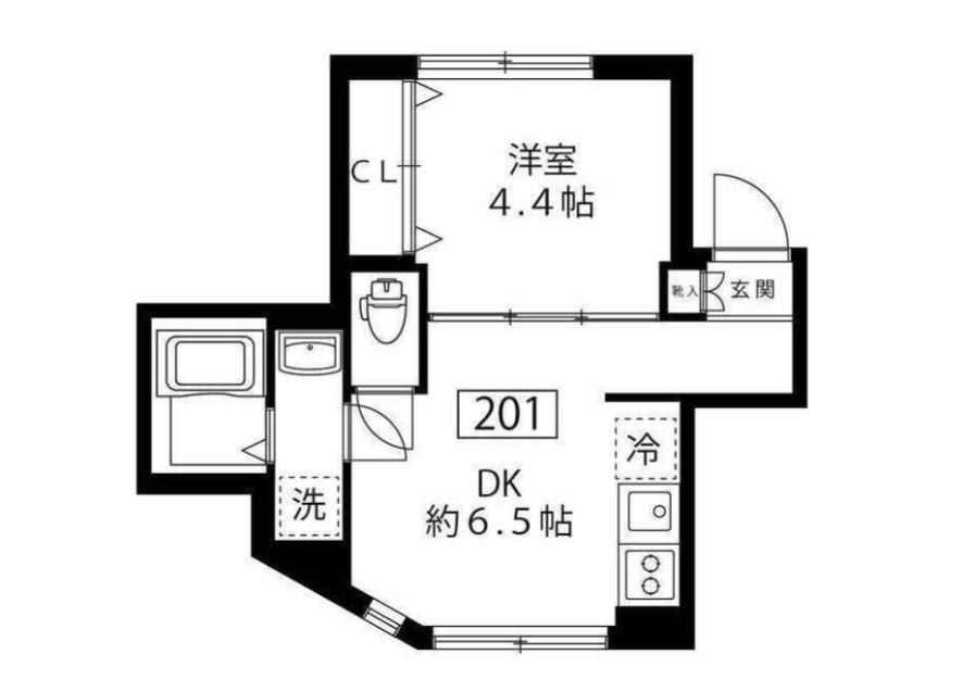 FACTORY NAKAMEGURO(1DK/1階)の間取り写真