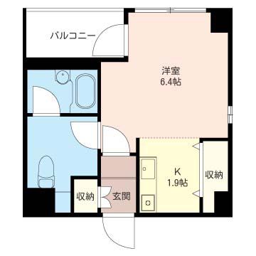 クレスト桜(1K/2階)の間取り写真
