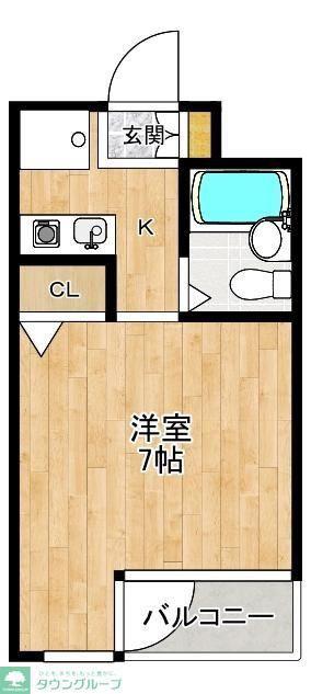 メゾン南浦和(1K/3階)の間取り写真