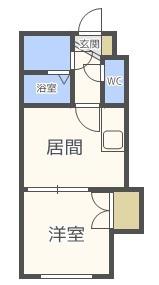 エクセレンス東札幌(1LDK/1階)の間取り写真