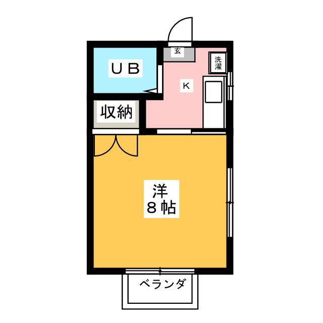 ハイツアラヤ A棟(1K/2階)の間取り写真