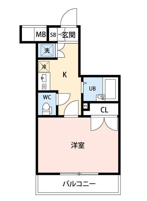 マイナビSTAYミライエ文京千石(1K/2階)の間取り写真