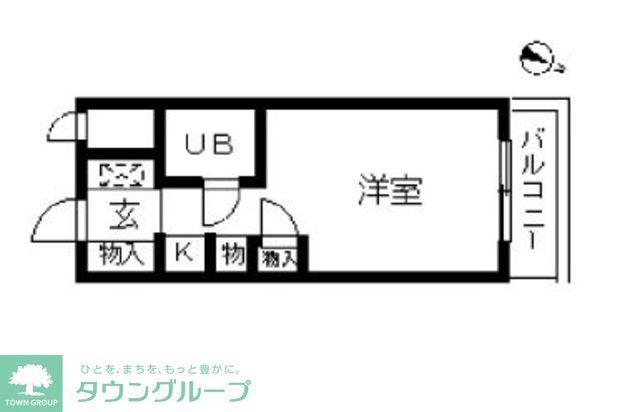 TOP・下赤塚第2(ワンルーム/4階)の間取り写真