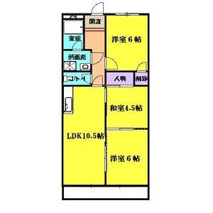 グリーンハイツA(3LDK/2階)の間取り写真