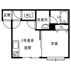 グランフォルム南円山(1DK/3階)の間取り写真