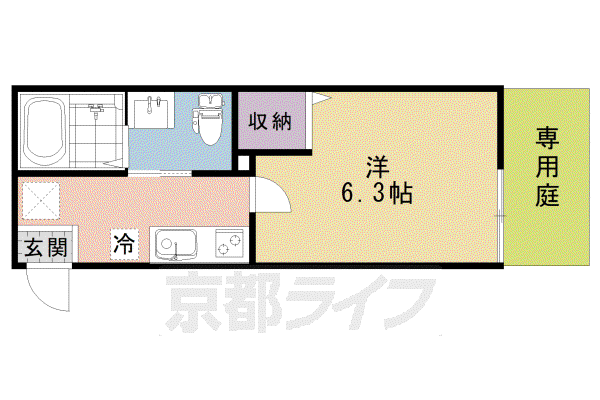 NOA東寺駅(1K/1階)の間取り写真