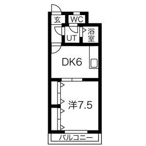 プレミール(1DK/2階)の間取り写真