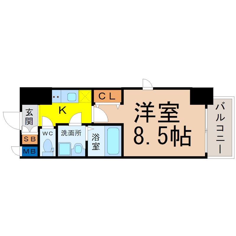 エントピア桜山(1K/4階)の間取り写真