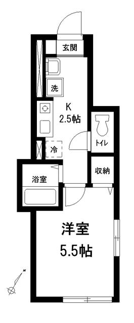 エクセル ハイム シンコー(1K/1階)の間取り写真