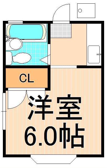 エクセレント(1K/1階)の間取り写真