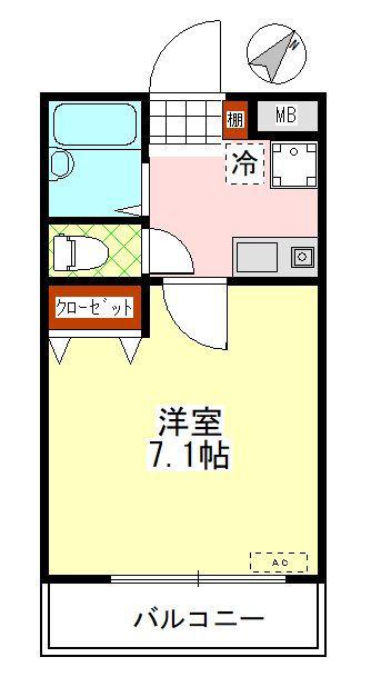 アルモニー巽橋(1K/4階)の間取り写真