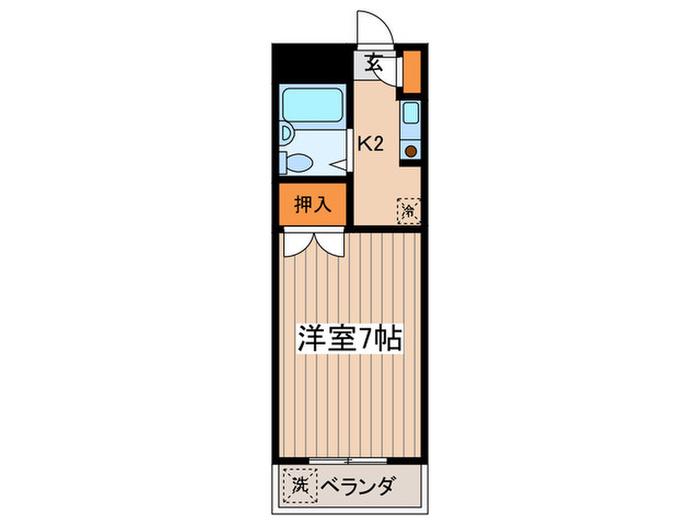 ハイムナカザワ(1K/2階)の間取り写真