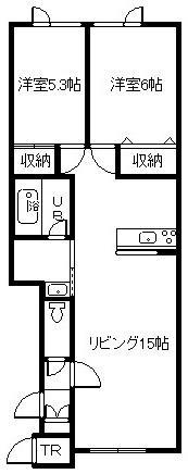  CLAIREIV(2LDK/1階)の間取り写真