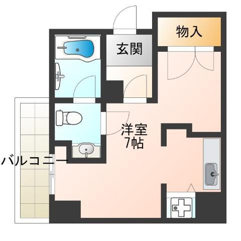 フォレスタ花園(ワンルーム/1階)の間取り写真