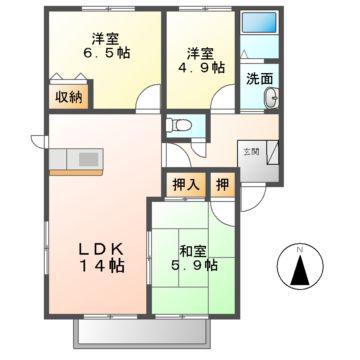 フォーリストA(3LDK/1階)の間取り写真