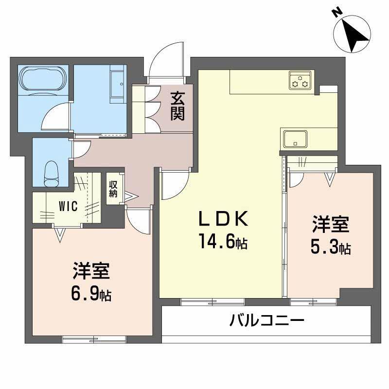クラウンレジデンスII(2LDK/1階)の間取り写真