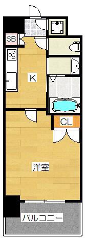 NO.111CLUBORIENTBLD(1K/2階)の間取り写真