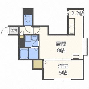 グランデプレシア宮の沢(1LDK/3階)の間取り写真