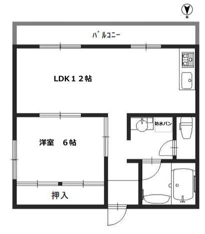 柳生マンション(2DK/3階)の間取り写真