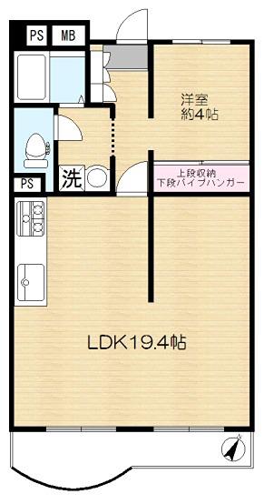 日建プリムローズ浦和(1LDK/5階)の間取り写真