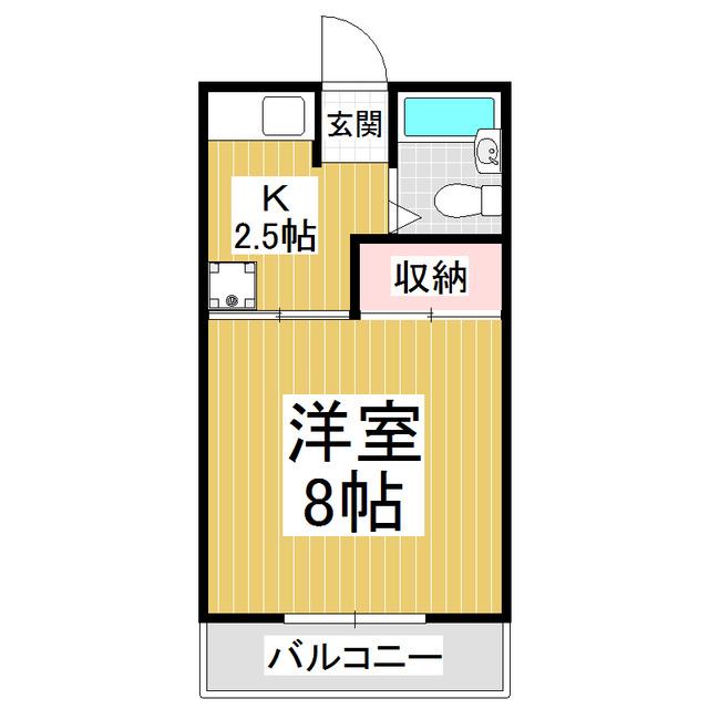 ロイヤル21(1K/3階)の間取り写真