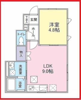 カーネネーロ(1LDK/1階)の間取り写真