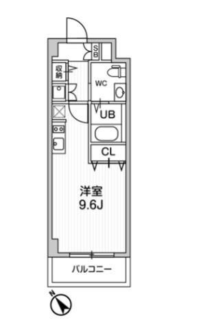 CASSIA市川妙典(1K/3階)の間取り写真