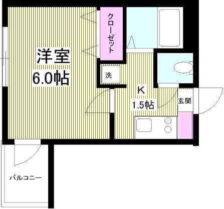 モンシャトー中野新井館(1K/1階)の間取り写真