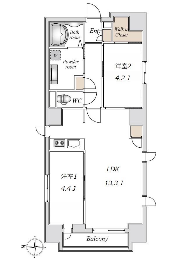 LIVEFLAT錦糸町 LIVEFLAT錦糸町(2LDK/3階)の間取り写真