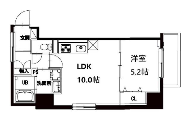 エム・グランヴィア駒形(1LDK/6階)の間取り写真