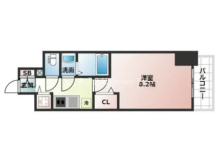 プライムアーバン御堂筋本町(1K/12階)の間取り写真